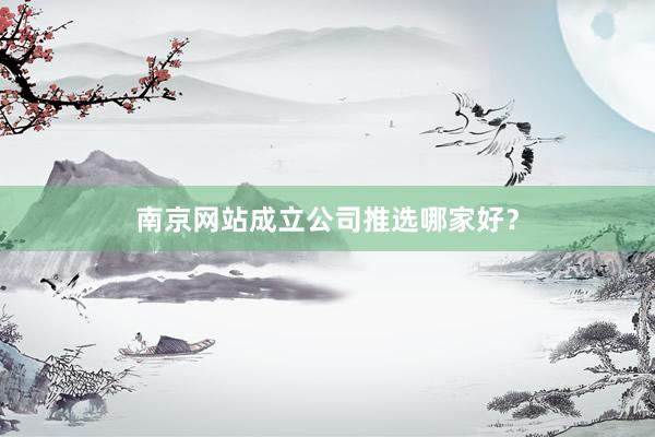 南京网站成立公司推选哪家好？